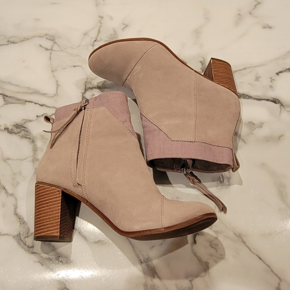 TOMS Lunata Taupe Ankle Boot - Womens Sz 11 - Picture 5 of 8